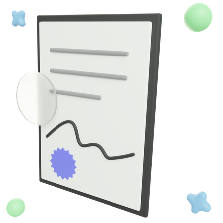 Vertrag  3D Icon