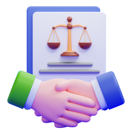 Vertragsrecht  3D Icon