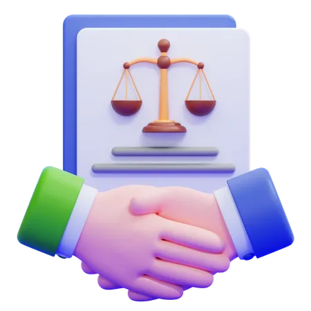 Vertragsrecht  3D Icon