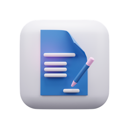 Vertragsunterlagen  3D Icon