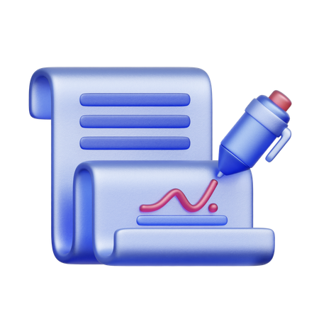 Vertragsunterzeichnung  3D Icon