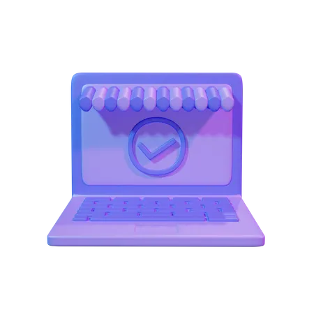 Vertrauenswürdiger Online-Shop  3D Icon