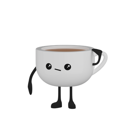 Kaffeetasse, Charakter  3D Icon