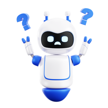 Verwirrter Roboter  3D Icon