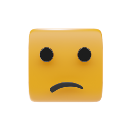 Verwirrtes Gesicht-Emoji  3D Icon