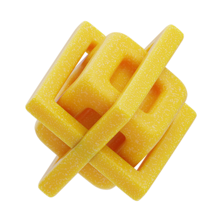 Verwobener Würfel  3D Icon