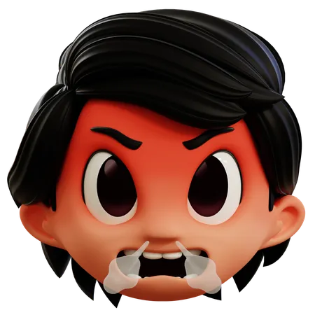 Very Angry Boy Emoji  3D Icon