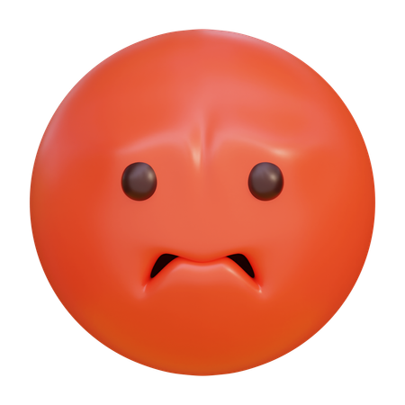 Very Angry Expression Emoji  3D Icon