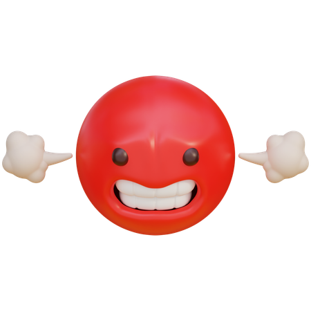 Very Angry Expression Emoji  3D Icon