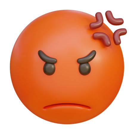Very Angry Expression Emoji  3D Icon