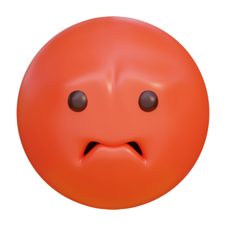 Very Angry Expression Emoji  3D Icon