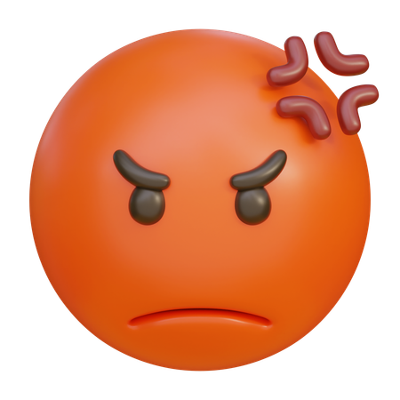 Very Angry Expression Emoji  3D Icon