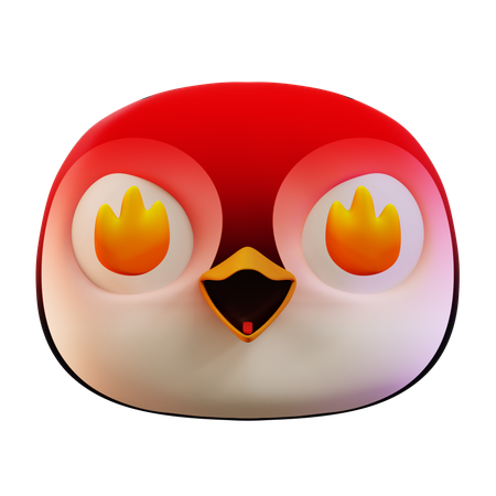 Very Angry Penguin Emoji  3D Icon