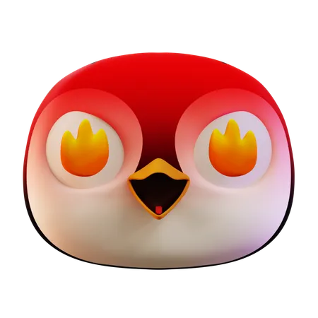 Very Angry Penguin Emoji  3D Icon