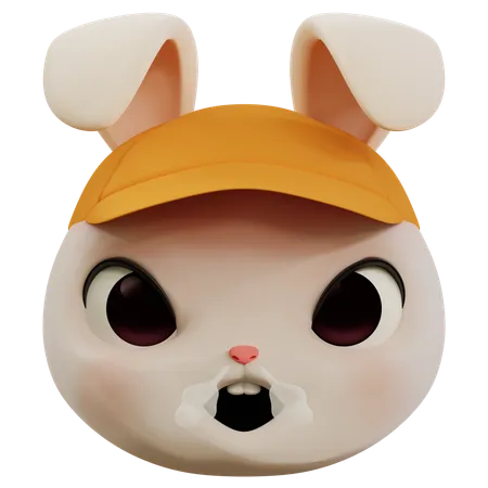 Very Angry Rabbit Emoji  3D Icon