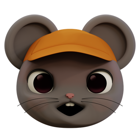 Very Cute Mouse Emoji  3D Icon