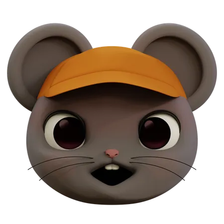 Very Cute Mouse Emoji  3D Icon