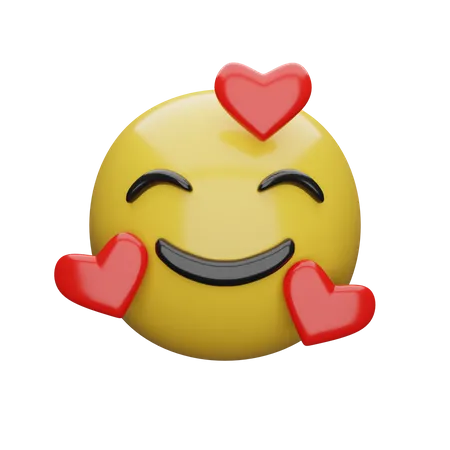 Very Happy Face  3D Emoji