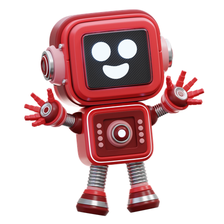 Very Happy Robot  3D Icon