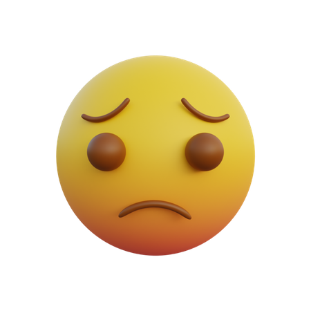 Very sad face emoticon  3D Emoji