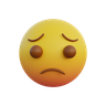3d very sad face