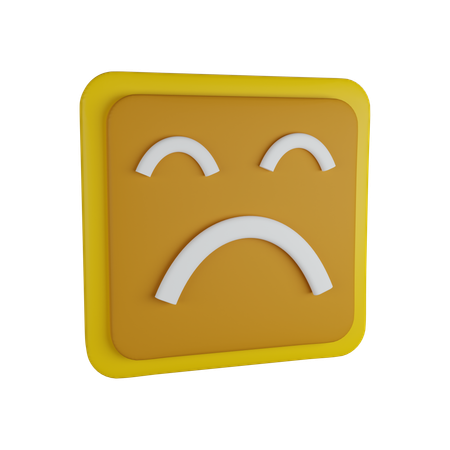 Very Sad sentiment  3D Icon