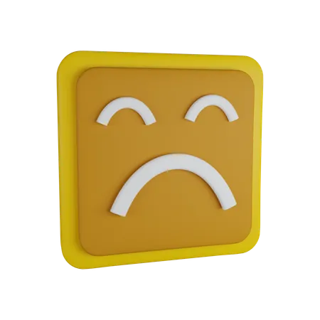 Very Sad sentiment  3D Icon