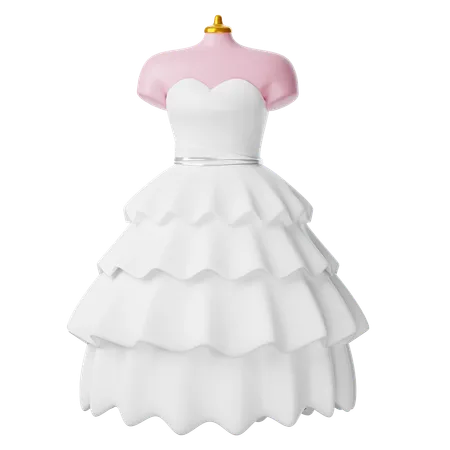 Vestido de casamento  3D Icon