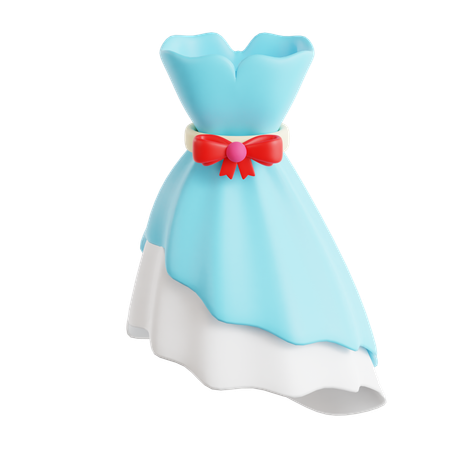 Vestido de casamento  3D Icon