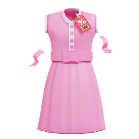 Vestido de descuento  3D Icon