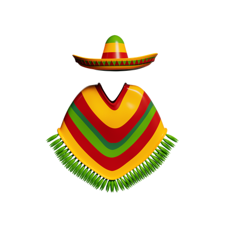 Vestido mexicano  3D Icon