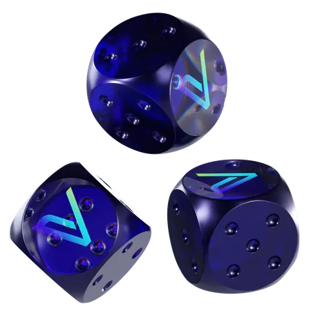 Vet Glass Dice Crypto  3D Icon