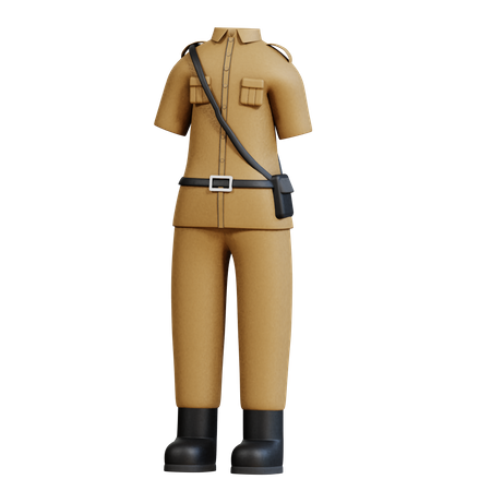 Vêtements de héros masculin  3D Illustration