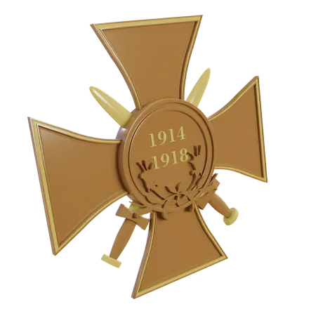 Veteran Honor Medal WW1  3D Illustration