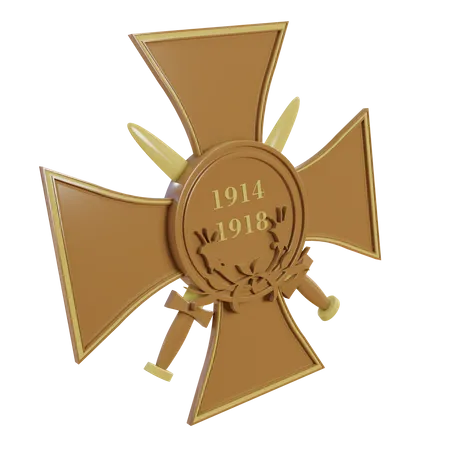 Veteran Honor Medal WW1 3D Illustration