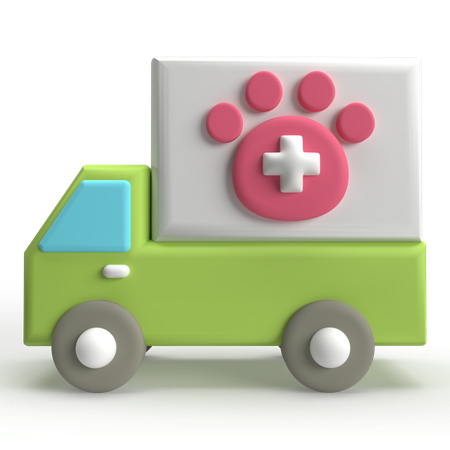 Veterinary Van  3D Icon