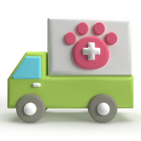 Veterinary Van  3D Icon