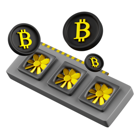 VGA bit Coin  3D Icon