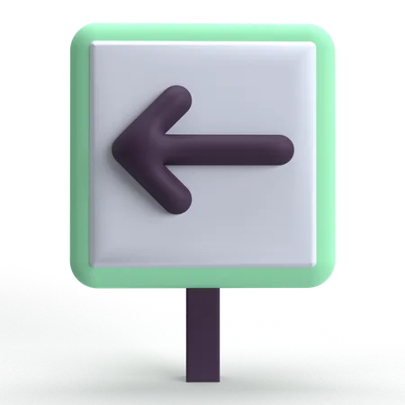 Caminho esquerdo  3D Icon