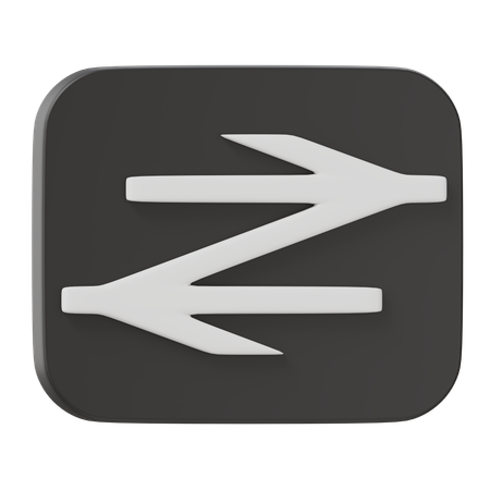 Vía de ferrocarril  3D Icon