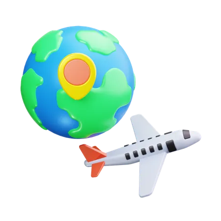 Viagem aérea  3D Icon