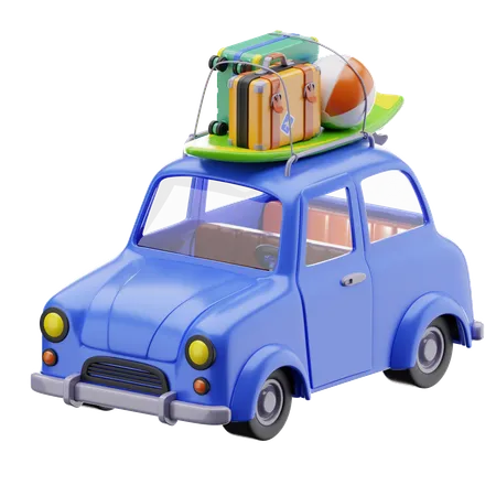 Carro de viagem  3D Icon