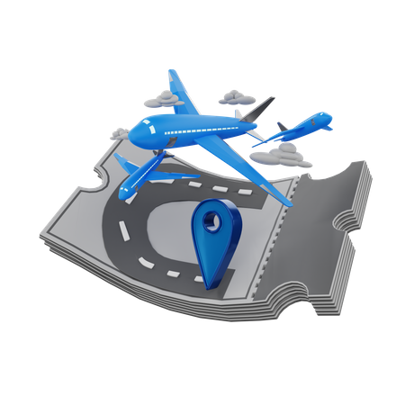 Viagem de vôo  3D Icon