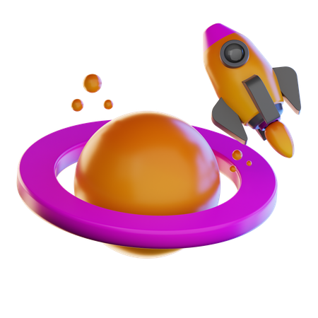 Viagem espacial  3D Icon