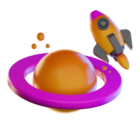 Viagem espacial  3D Icon