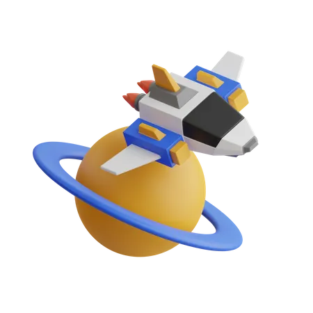 Viagem espacial  3D Icon
