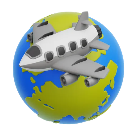 Viagem internacional  3D Icon