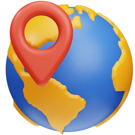 Viagem pelo mundo  3D Icon