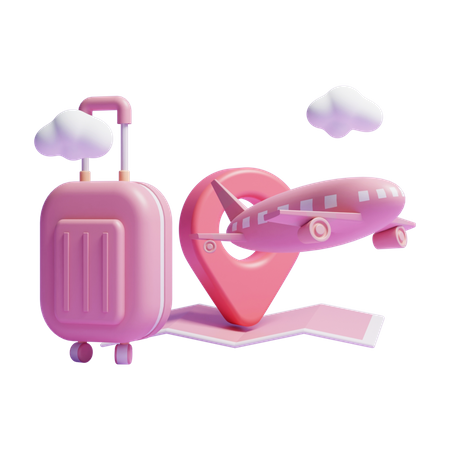 Viagem de vôo  3D Icon