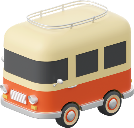 Autobús de viaje  3D Icon